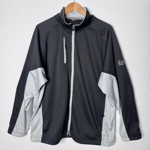 Zero Restriction Mens XL Full Zip Golf Jacket Black Tour Series Royal Fox Club